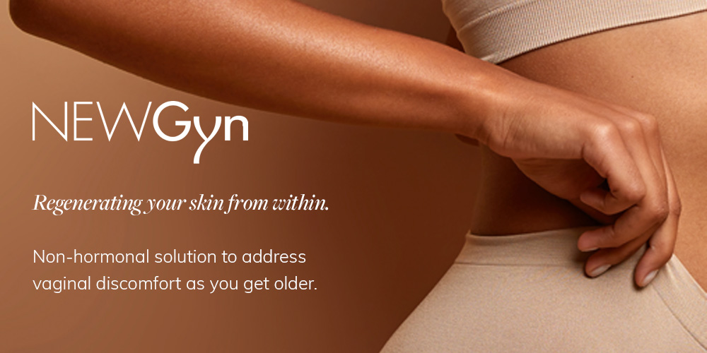 newgyn - regenerating skin from within. Non-hormonal solution to address vaginal discomfort as you get older.