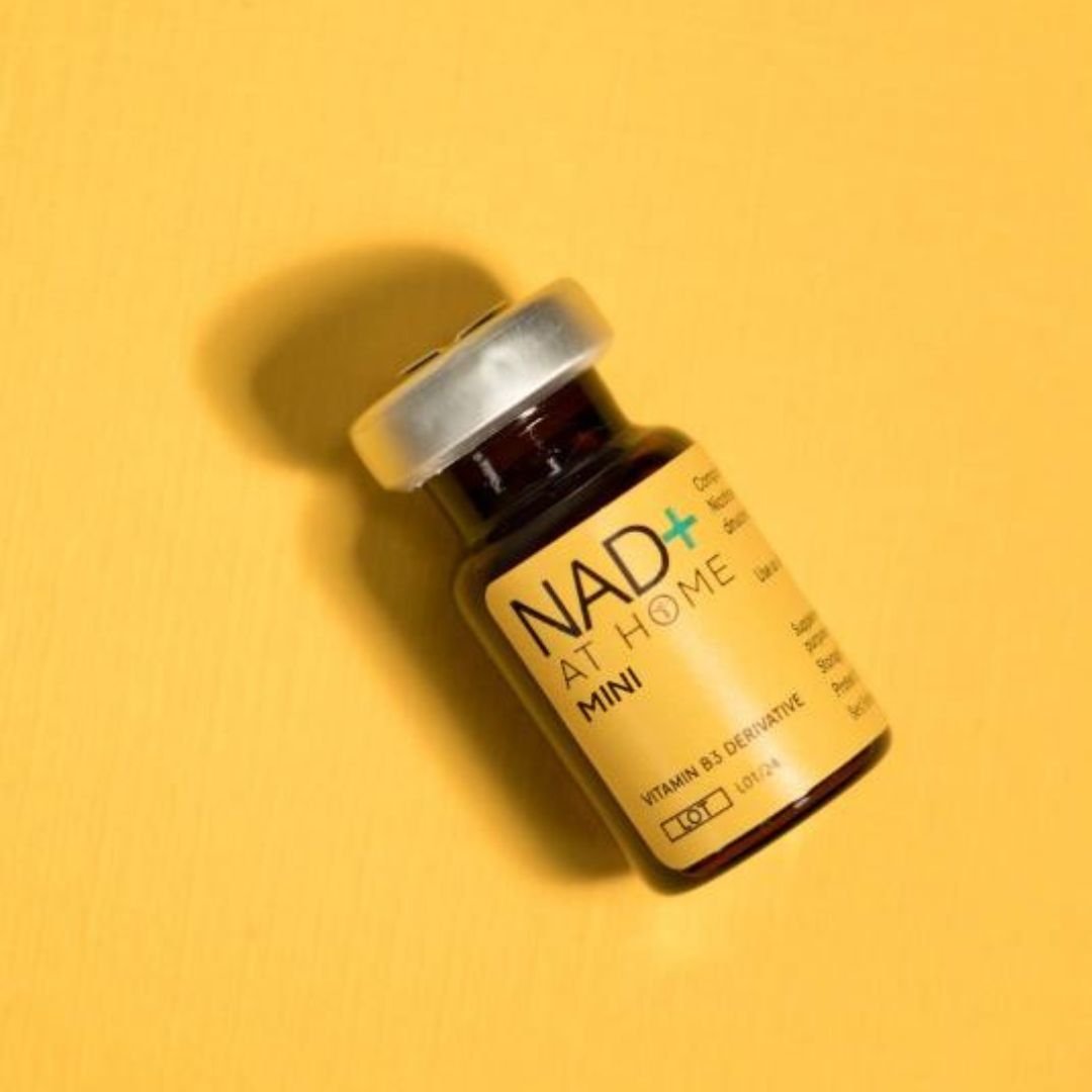 NAD+ Vial Yellow Background