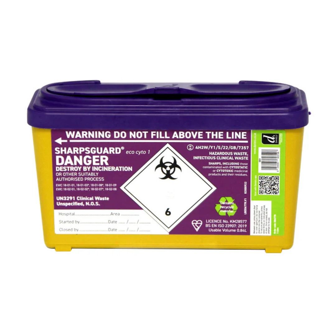 Purple Sharps Bin 1l