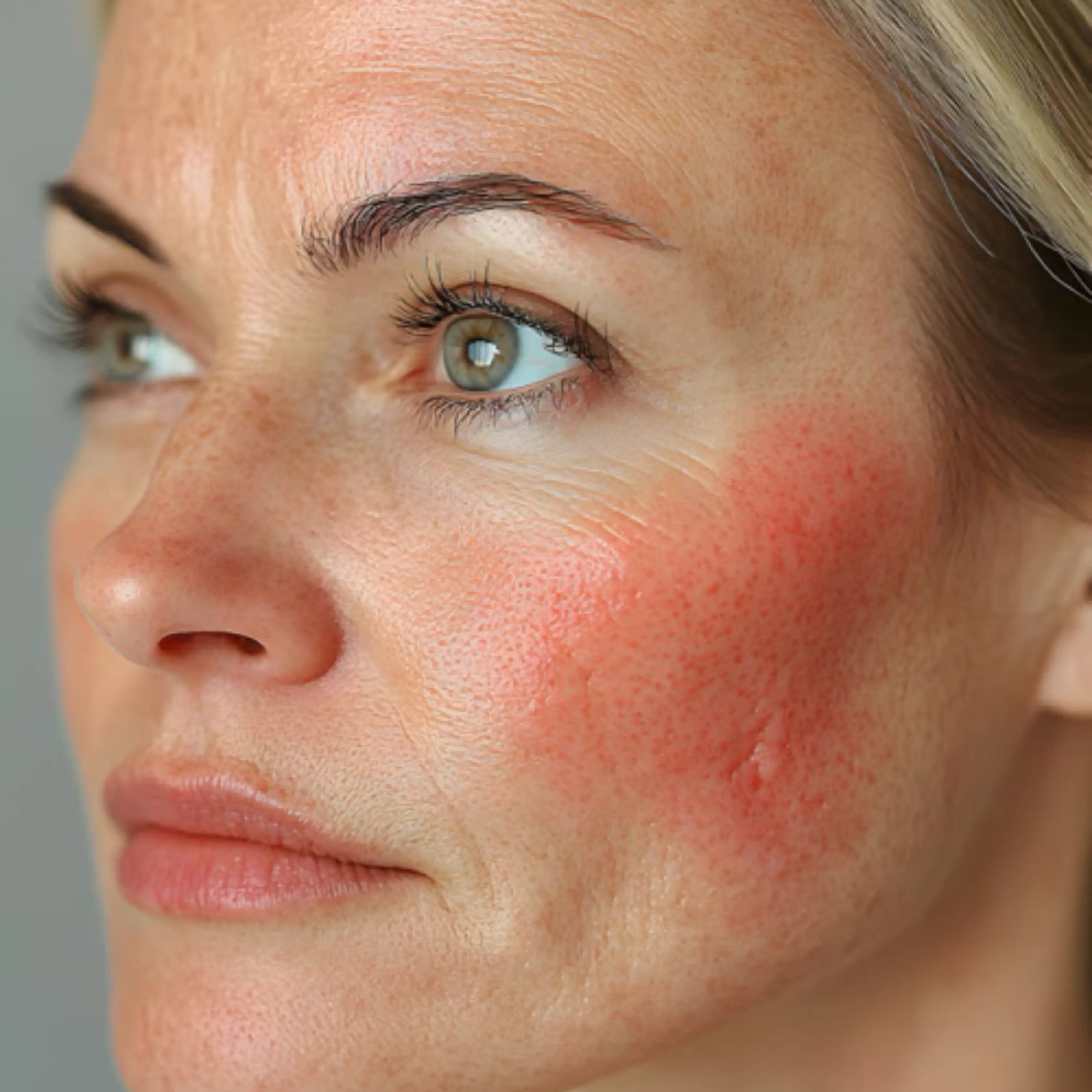 Rosacea female model shot